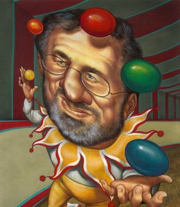 Steven Spielberg, 2000 (acrílico sobre tabla ilustración)