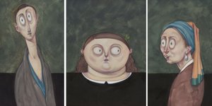 Women Chilling, 2017 (pintura acrílica sobre tabla ilustración) de Anita Kunz