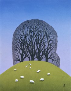 Colina con Ovejas, 2017 de Anna Phillips