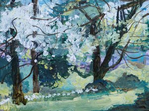 Árboles en flor, Paxton, 2021 (acrílico)
