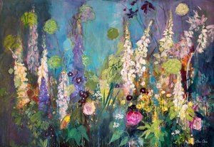 Jardín que oscurece, Chelsea, 2019 (acrílico) de Ann Oram
