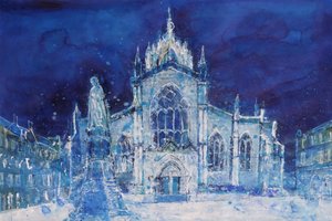 St Giles de noche de Ann Oram