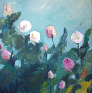 Flores en flor en el jardín de Anna-Karin Bergius