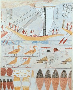 Copia de pintura mural de una tumba privada de Kaemankh, III, 295, siglo XX de Anna