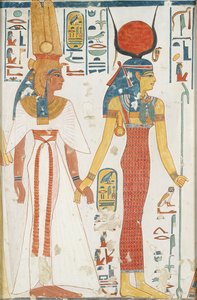 Copia de pintura mural de la tumba de la Reina 66 de Nefertari, Tebas de Anna