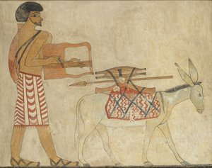 Copia de pintura mural, tumba privada 3 de Khnumhotpe III, Beni Hasan de Anna