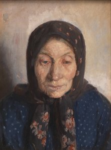 La esposa de un viejo pescador de Anna Ancher