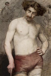 Polaco: Hombre semidesnudo - Estudio de un hombre semidesnudo