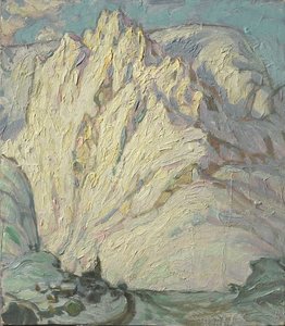Montañas nevadas. Estudio de Lofoten, 1930