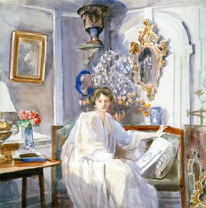 Joven mujer de blanco de Anna Lea Merritt