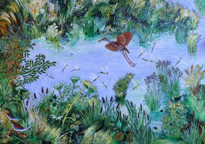 A Mayfly Moment, 2022 (acrílico sobre tabla) de Anna Pugh