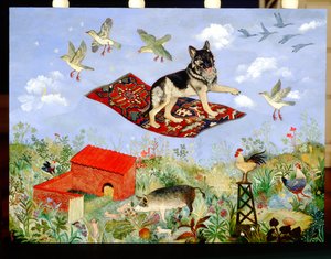 Persiguiendo nubes, 2010 (acrílico) de Anna Pugh