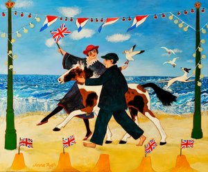Jubileo junto al mar, 2011 (acrílico) de Anna Pugh