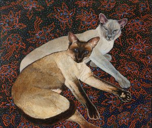 Comisión Merlín y Meilo, 2018 (acrílico) de Anna Pugh