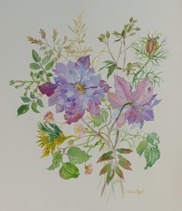 Naturaleza muerta flores, 2021 (pintura) de Anna Pugh