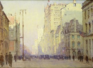 5th Ave, at 57th Street, c.1918 (óleo sobre lienzo) de Anna Richards Brewster