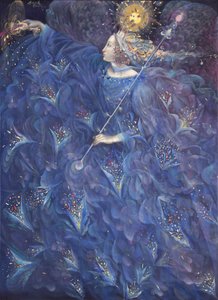 El ángel del poder, 2010 (óleo y pan de oro sobre lino belga)