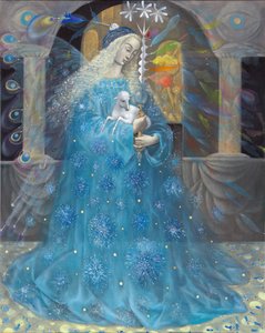 El ángel de la verdad, 2009 (óleo y pan de oro sobre lino belga)