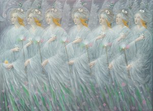 Las revelaciones de la primavera (díptico), panel derecho, 2012 (óleo sobre lino belga) de Annael Anelia Pavlova