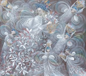 El hibisco blanco, 2009 (óleo sobre lino belga) de Annael Anelia Pavlova