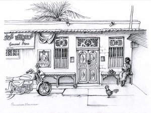 Almacén general, 2019 (lápiz de grafito) de Annalisa Morrocco