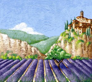 Campos de lavanda, 2015 (gouache)