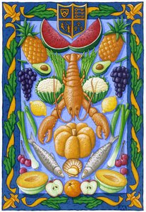 Banquete real, 2011 (gouache) de Annalisa Morrocco