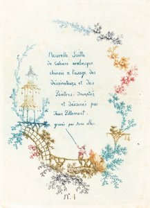 Página de Título para Nueva Suite de Arabescos Chinos, principios de 1760s