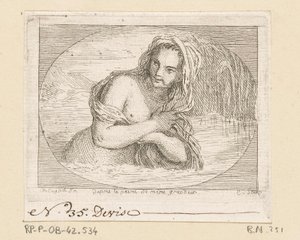mujer bañándose en un río de Anne Claude Philippe Caylus