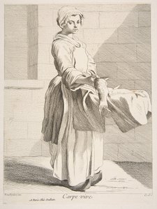 Vendedor de pescado, 1738 de Anne Claude Philippe de Caylus