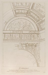 Grotescos: detalle de los relieves de estuco que decoran el Coliseo en Roma, ca. 1729 de Anne Claude Philippe de Caylus