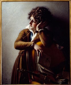 Retrato del joven Romainville Trioson, hijo del Dr. Benoit Francois Trioson. Pintura de Anne Louis Girodet de Roucy-Trioson