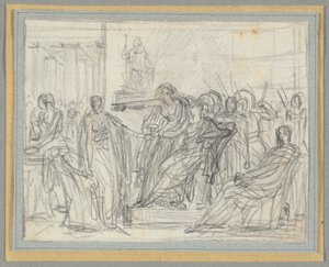 Escena del último acto de Corneille de Anne Louis Girodet de Roucy Trioson