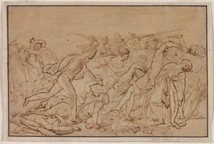 Estudio para La revuelta de El Cairo de Anne Louis Girodet de Roucy Trioson