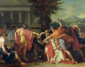La muerte de Tatius de Anne Louis Girodet de Roucy Trioson