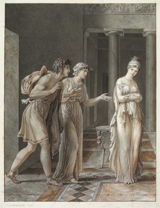 El encuentro de Orestes y Hermione, c. 1800 de Anne Louis Girodet de Roucy Trioson