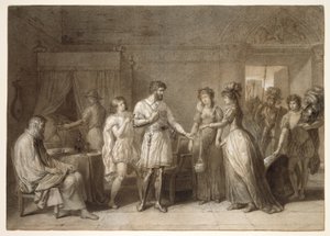 Bayard rechaza los regalos de su anfitriona, en Brescia de Anne Louis Girodet de Roussy Trioson