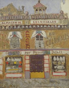 La fachada de una tienda, Granada de Anne Redpath