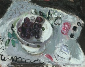 Plato de uvas, c.1957 (óleo sobre tabla)
