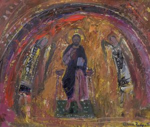 En una capilla, Torcello (óleo sobre lienzo) de Anne Redpath