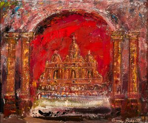 En una iglesia, San Pablo (óleo sobre lienzo) de Anne Redpath