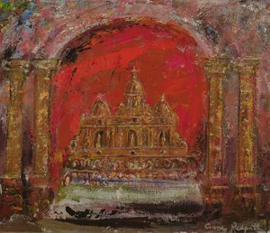 En una iglesia de San Pablo (óleo sobre lienzo) de Anne Redpath
