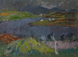 Paisaje en Skye (óleo sobre tabla) de Anne Redpath