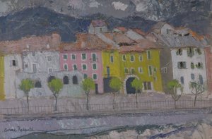 Sospel, Alpes Marítimos (óleo sobre tabla)