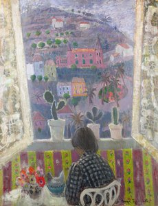 Ventana en Menton (óleo sobre lienzo) de Anne Redpath