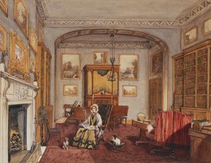 El tocador de Northwick Park, c.1830 (lápiz y acuarela) de Anne Rushout