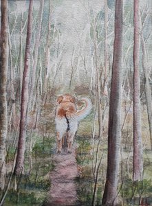 Paseo por el bosque con el perro de Annette Armitage