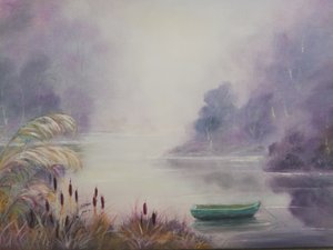 Barca de remos del lago Misty de Annette Armitage