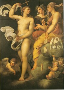 Alegoría de las virtudes teologales de Annibale Carracci