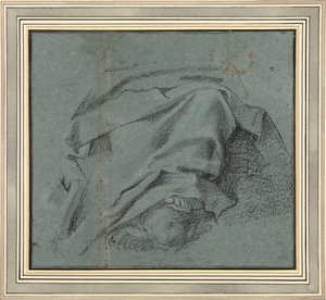 Carracci - Estudio para el drapeado de las piernas de la Virgen para el retablo de la Asunción, S.Maria del Popolo, RCIN 902108